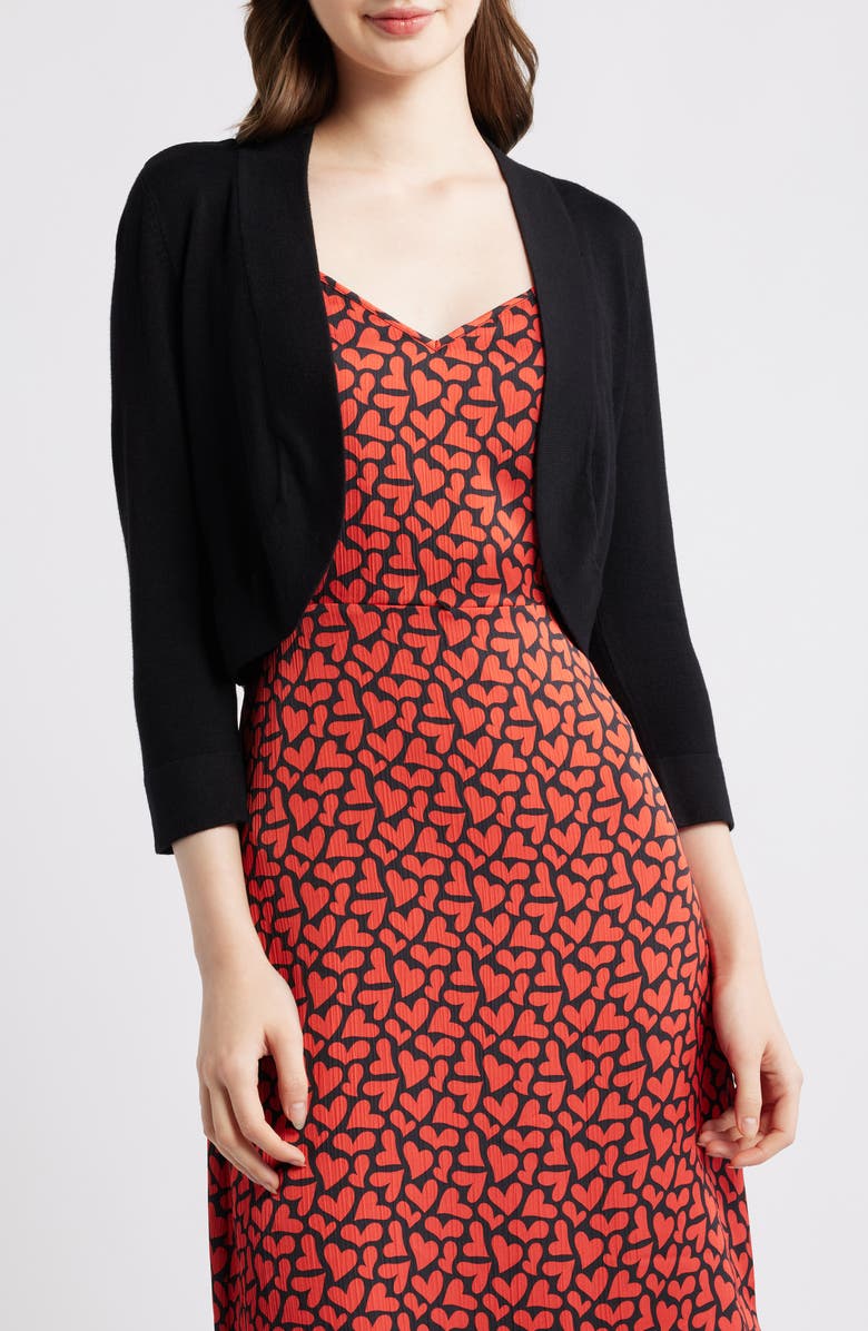 Eliza J Bolero Cardigan, Main, color, Black