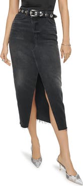 Reformation Nila Asymmetric Denim Skirt