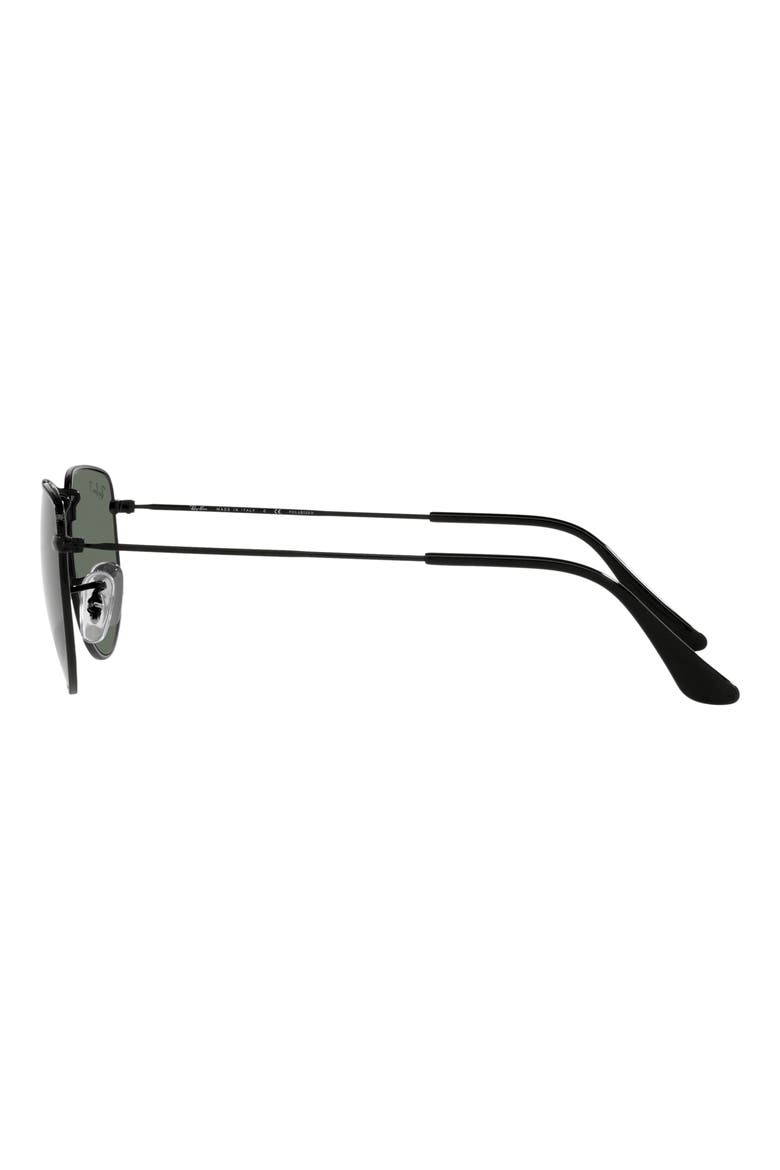 50mm Polarized Irregular Sunglasses, Alternate, color, BLACK