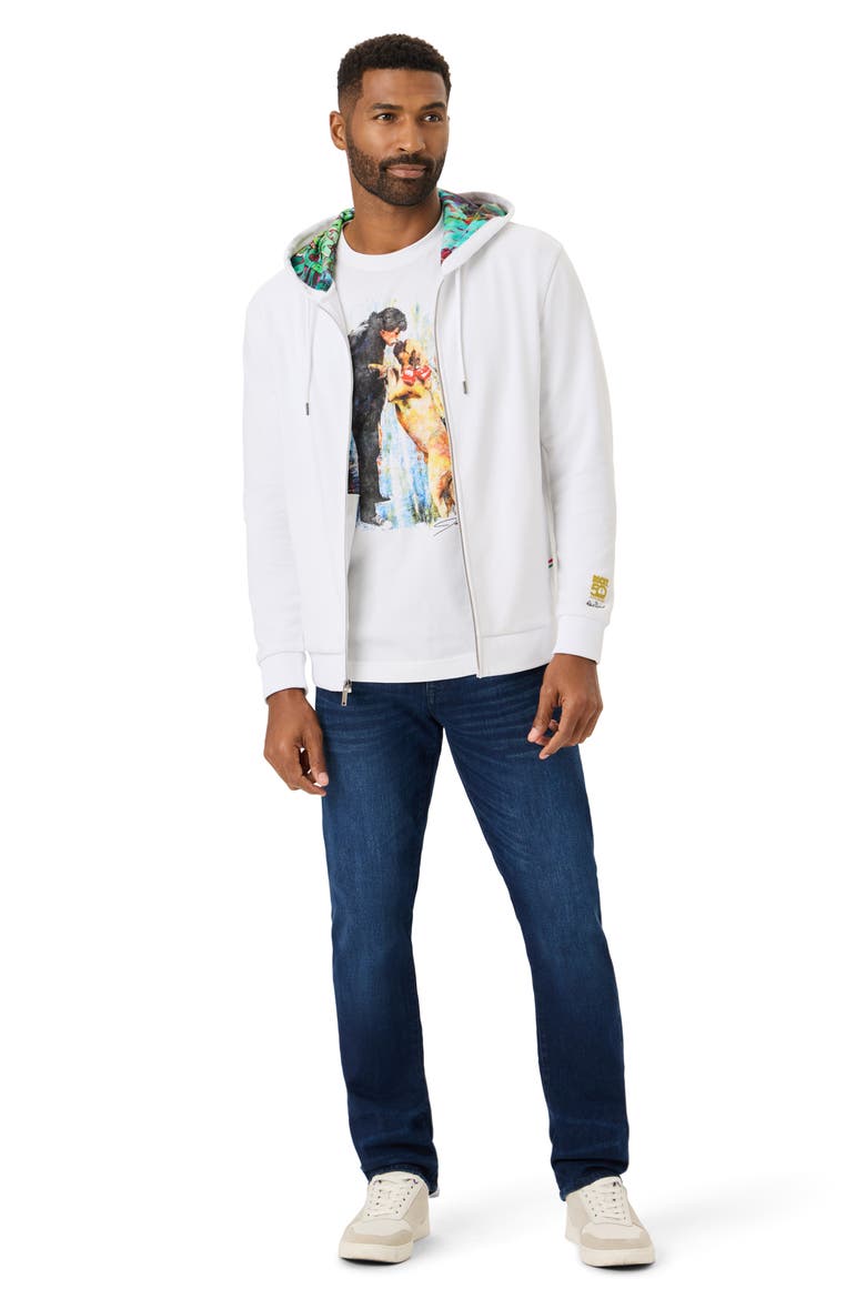 Rocky 50th Anniversary Zip-Up Hoodie, Alternate, color, WHITE