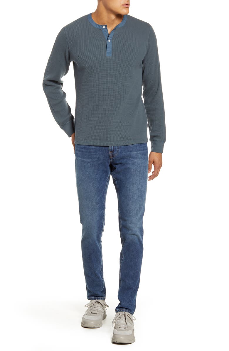 Everlane The Waffle Knit Long Sleeve Henley, Alternate, color,