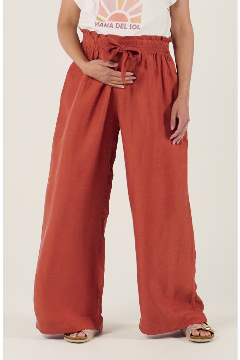 Maternity Twill Smock Pants Sahel, Main, color, Copper