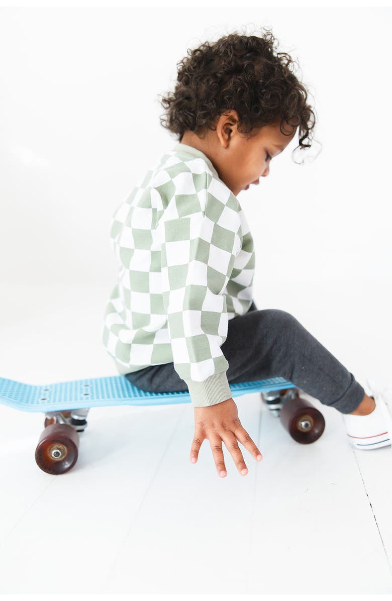 Charlie Lou Baby<sup>®</sup> Organic Checkered Cotton Sweatshirt, Alternate, color,