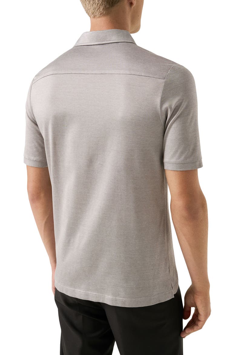 Filo Di Scozia Jacquard Polo, Alternate, color, LIGHT BEIGE
