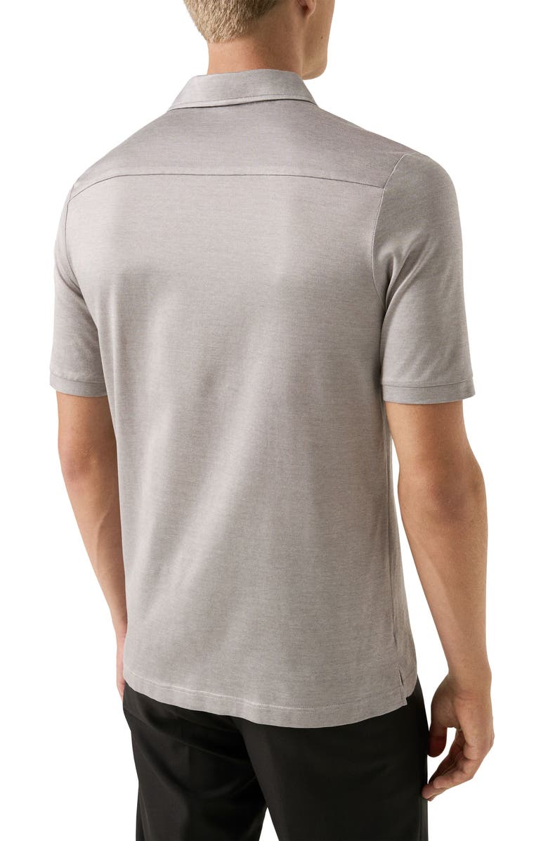 Eton Filo Di Scozia Jacquard Polo, Alternate, color, Light Beige