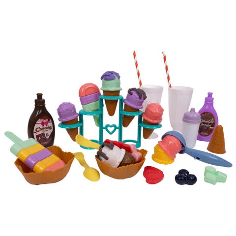 Ice Cream Waffle Set 56Pc Toy 3+