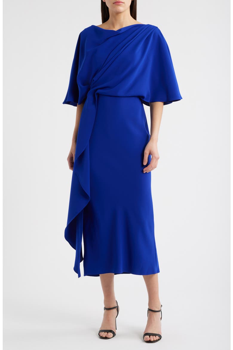 Drape Bodice Cocktail Dress, Main, color, COBALT