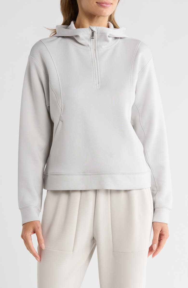 APANA Stellar Scuba Knit Quarter Zip Hoodie, Main, color, 