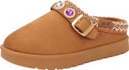 Seven7 Kids' Denver Gem Buckle Faux Suede Clog