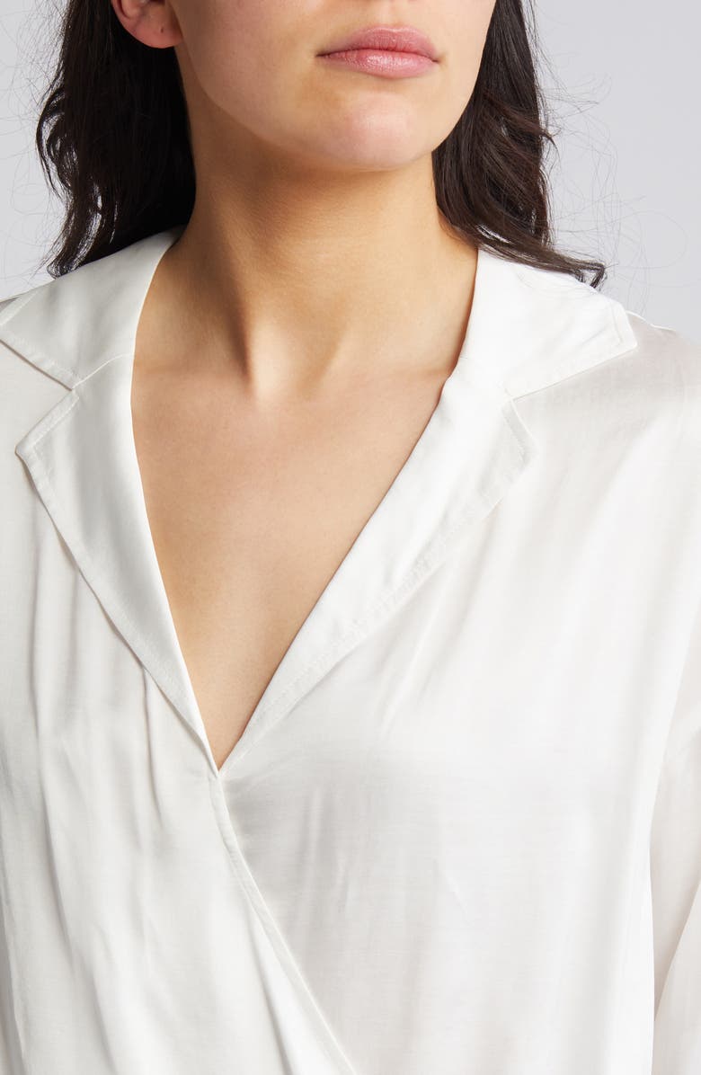 AllSaints Penny Balloon Sleeve High-Low Top, Alternate, color, Oyster White