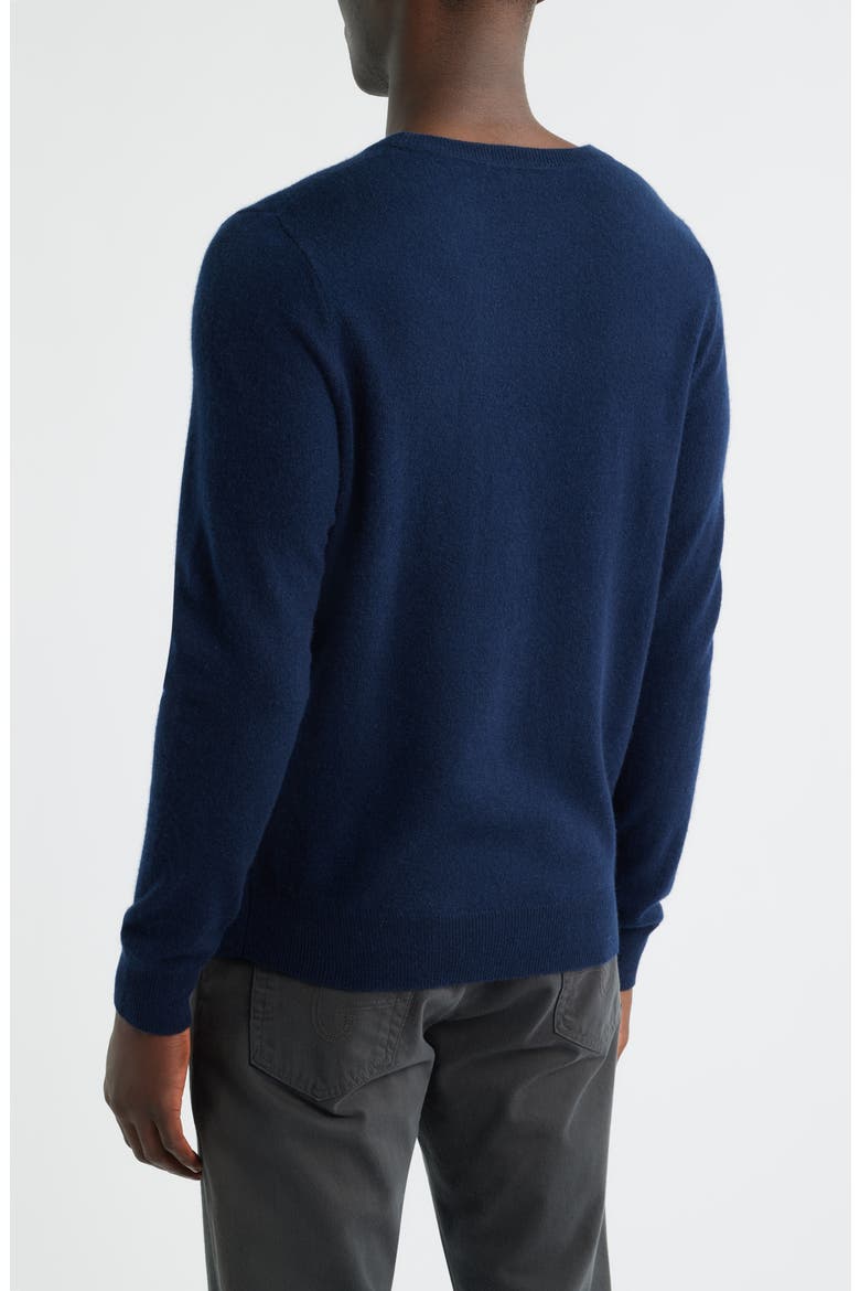 Cashmere Crewneck Sweater, Alternate, color, NAVY NIGHT