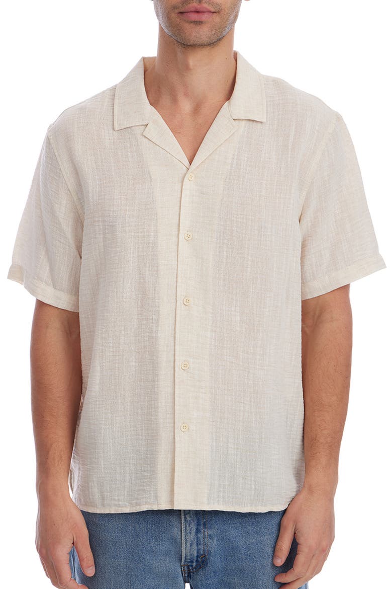 Slub Camp Shirt, Main, color, CREAM
