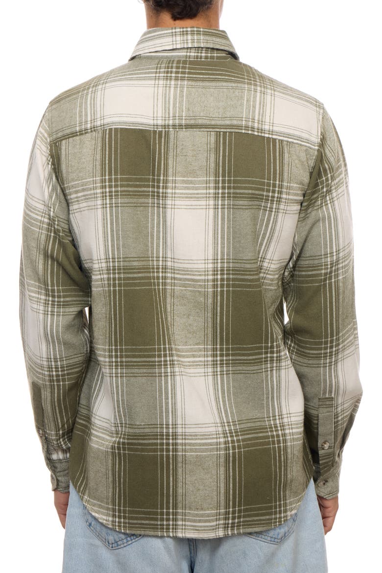 Flannel Shirt, Alternate, color, SAGE