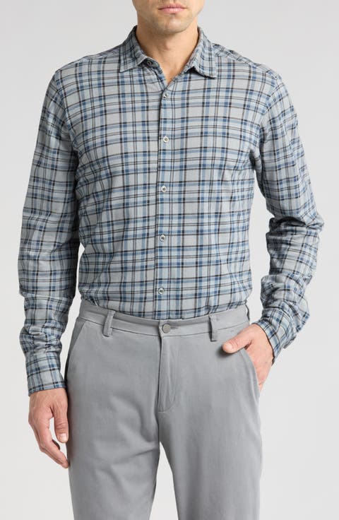 Plaid Button-Up Shirt