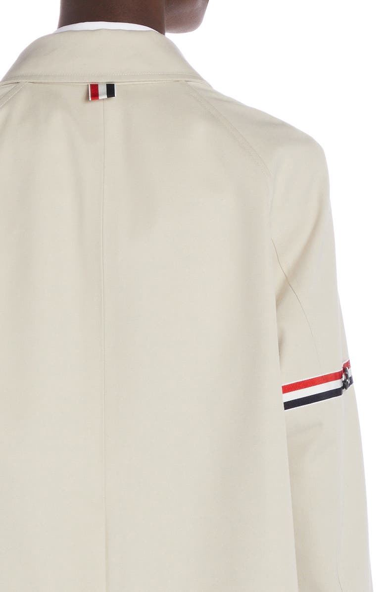 Thom Browne Armband Waterproof Twill Crop Car Coat, Alternate, color, Khaki