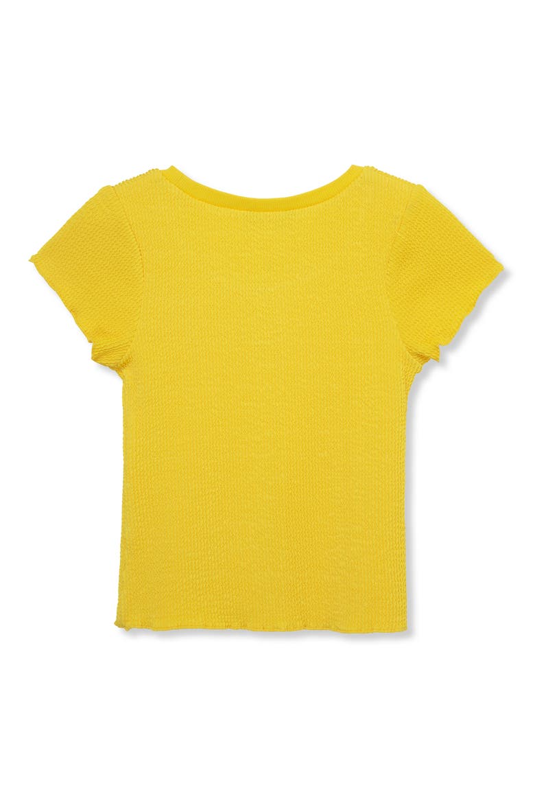 Kids' Textured Button Accent Top, Alternate, color, YELLOW