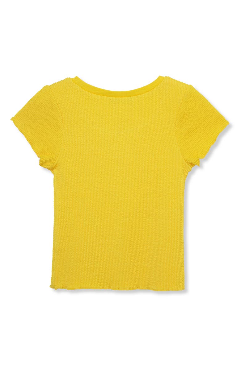 Truce Kids' Textured Button Accent Top, Alternate, color, Yellow