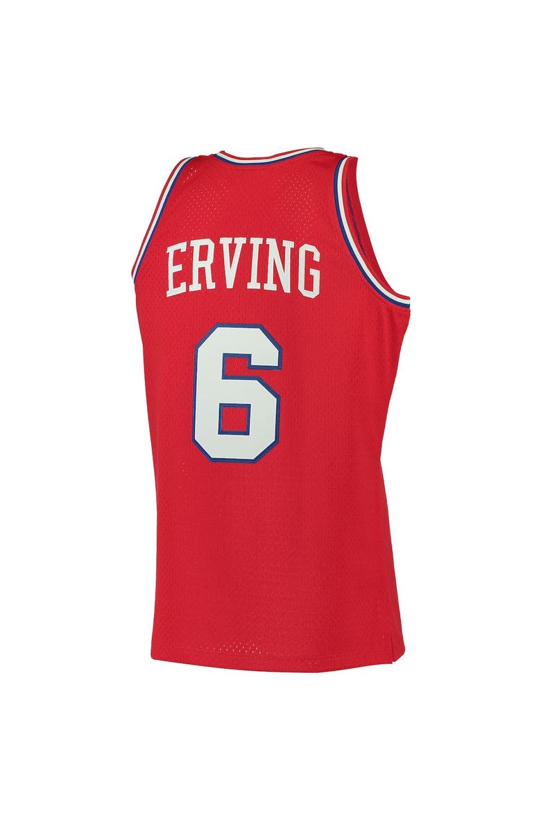 Mitchell & Ness Men's Mitchell & Ness Julius Erving Red Philadelphia 76ers Hardwood Classics Swingman Jersey, Alternate, color, Red