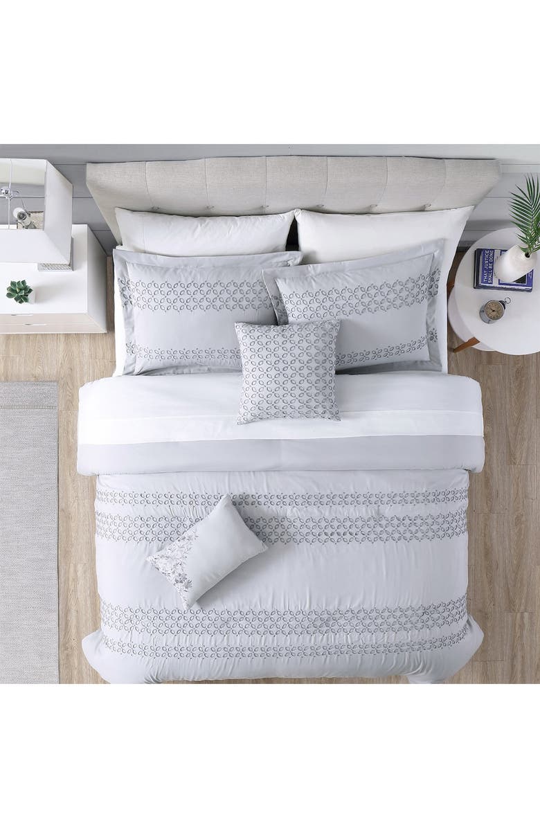 Modern Threads 5-Piece Embroidered Comforter Set, Alternate, color, 