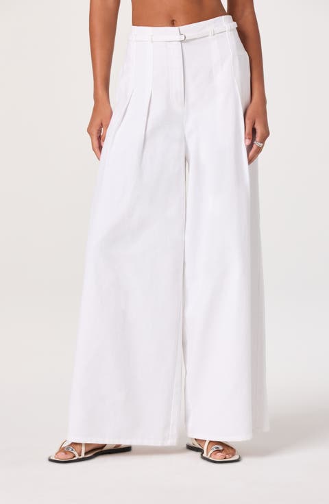 Aiden Belted Wide Leg Pants