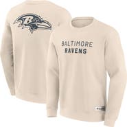 FANATICS Men's Fanatics Cream Baltimore Ravens Elements Future Ground Lettering Pullover Sweatshirt