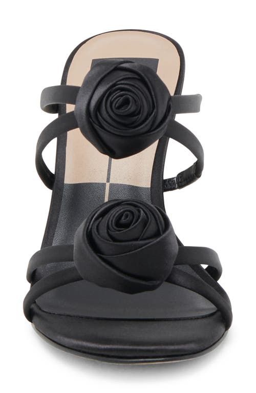 Dolce Vita Linzy Strappy Sandal In Black Satin