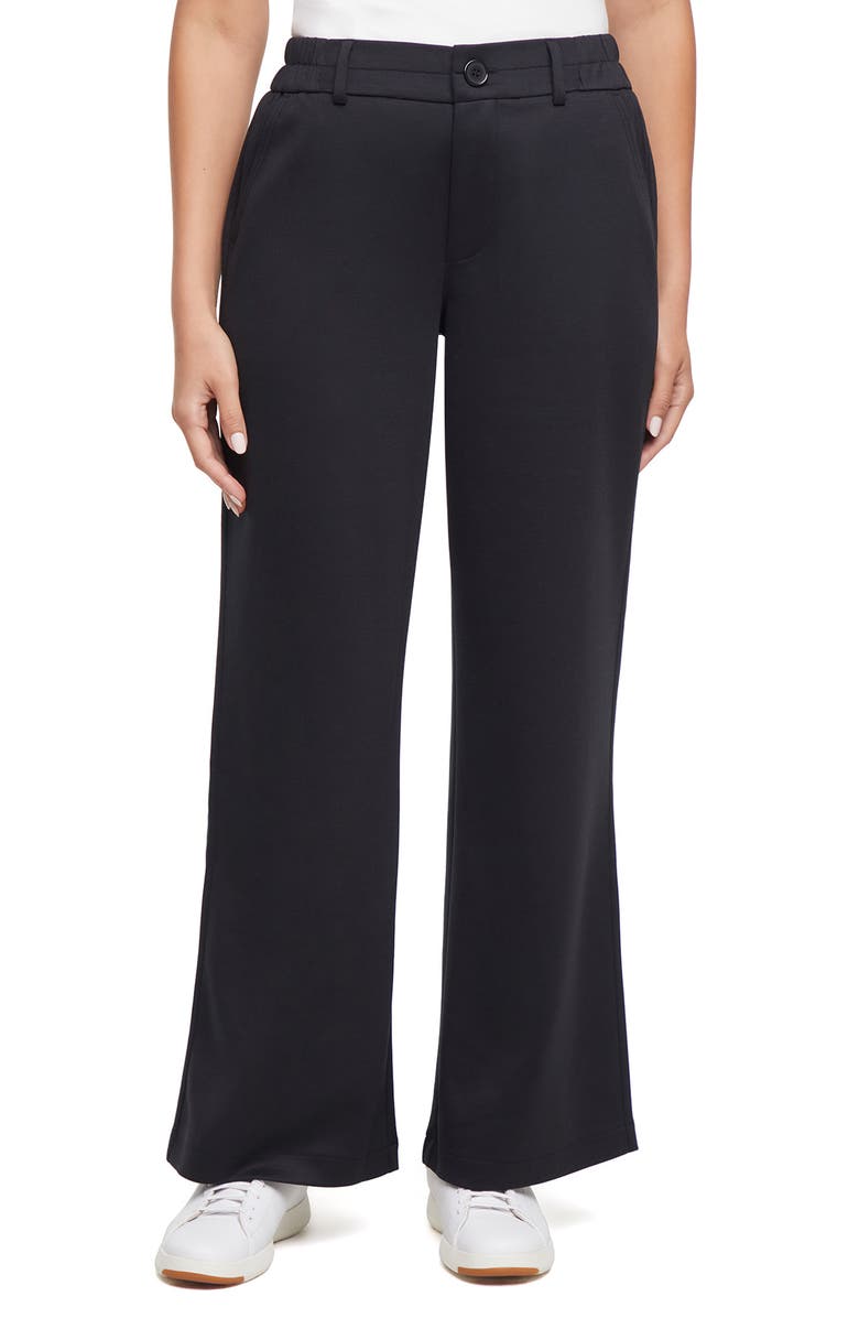 Three Dots Rachelle Flare Pants, Main, color, Black Beauty