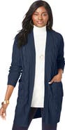 Jessica London Cable Duster Sweater