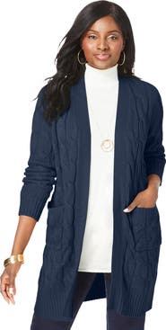 Jessica London Cable Duster Sweater