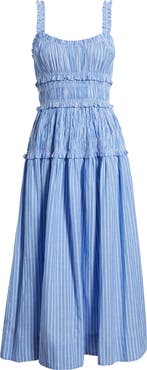DÔEN Marianne Stripe Organic Cotton Midi Dress