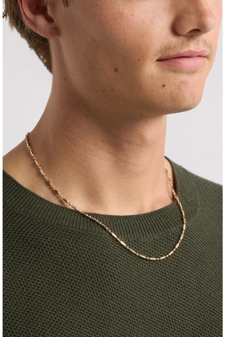 Bar Link Chain Necklace, Alternate, color, GOLD