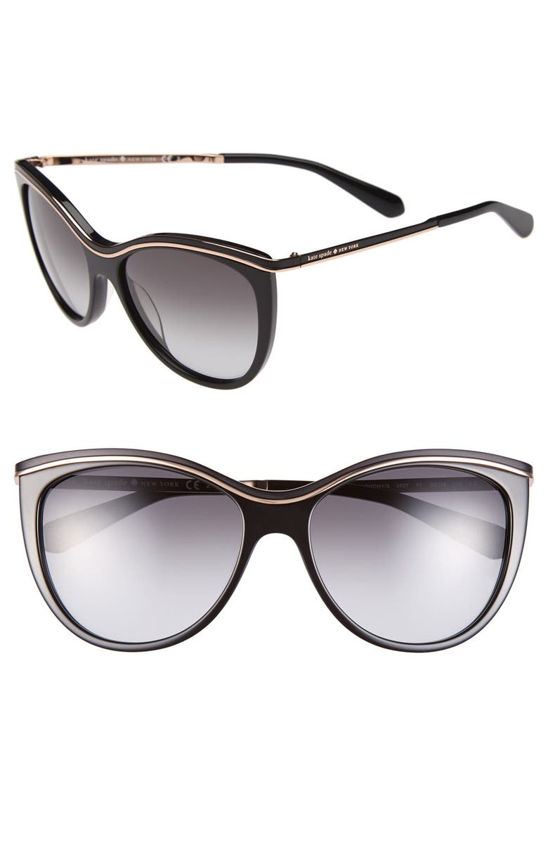 Kate Spade New York 56mm cat eye sunglasses, Main, color, 