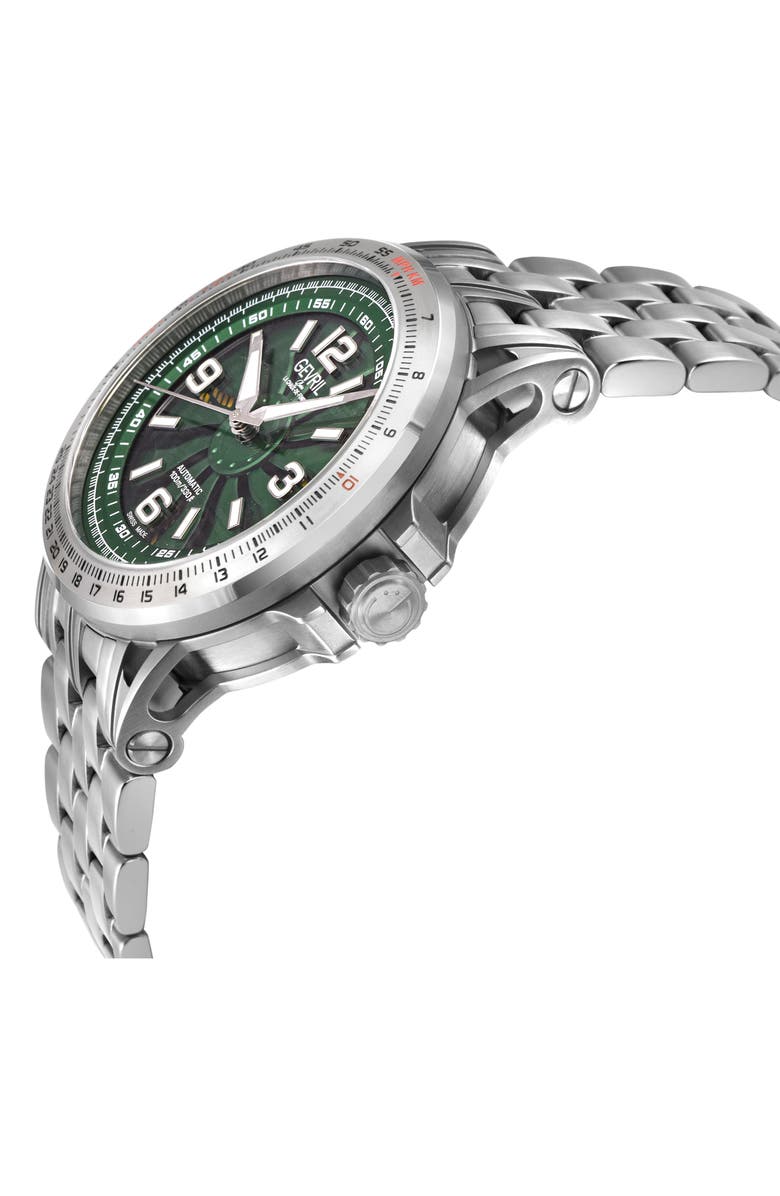GEVRIL Wind Master Automatic Bracelet Watch, 44mm, Alternate, color, Silver