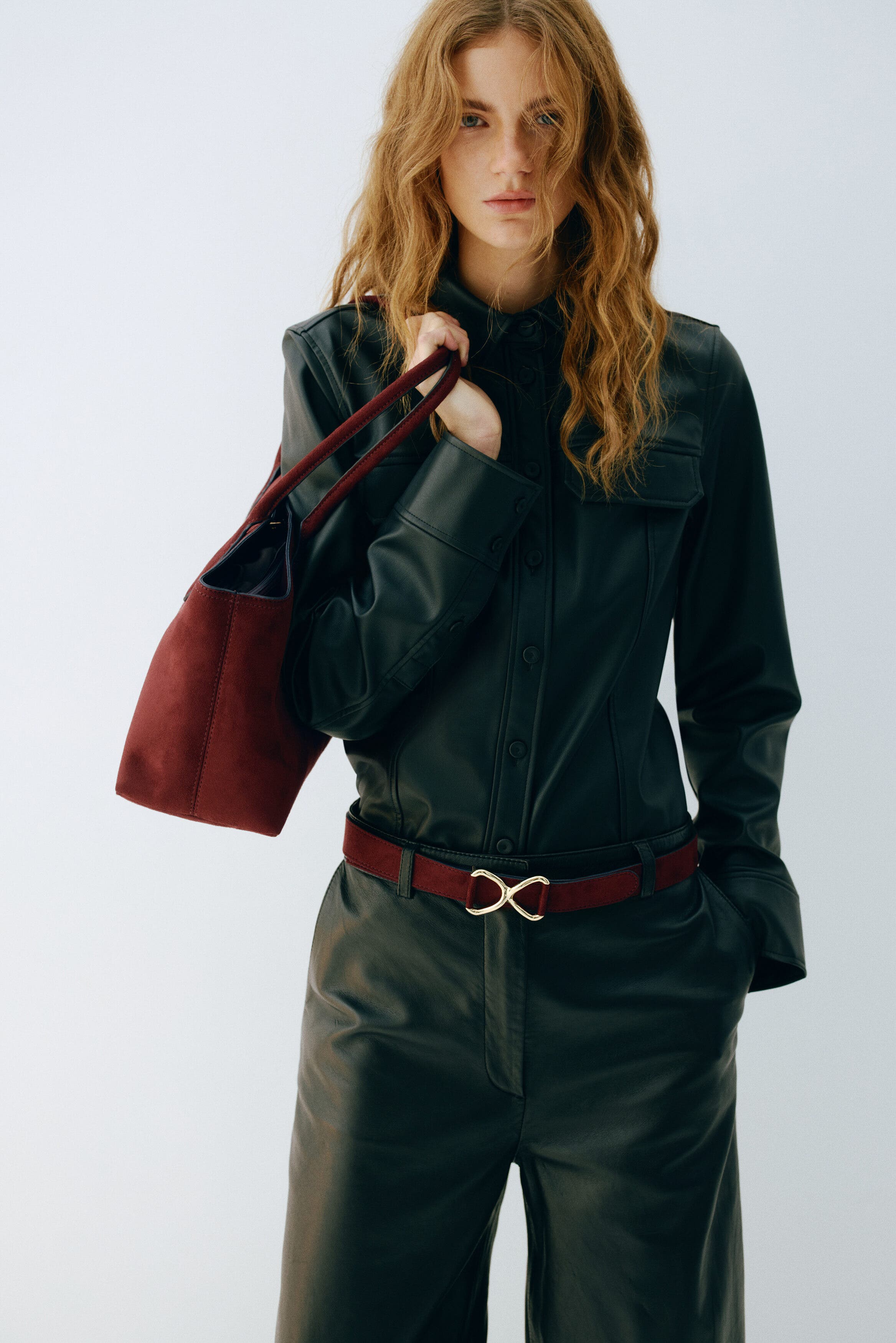 H&M Tote Bag, Alternate, color, Burgundy