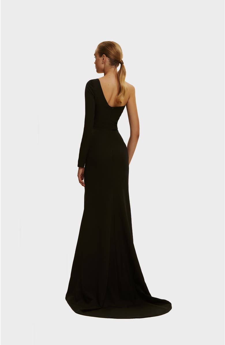 Milla Trumpet Gown With Detachable Sleeve, Alternate, color, 