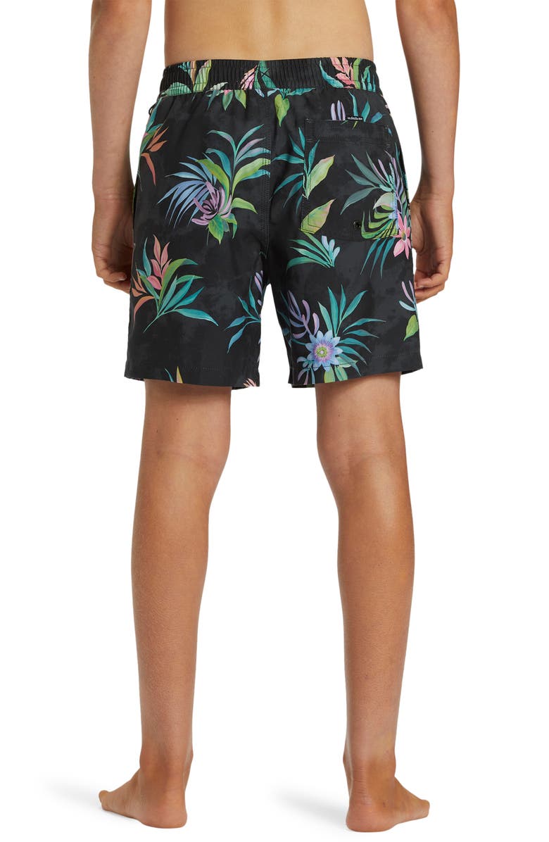 Quiksilver Kids' Everyday Heritage Volley Swim Trunks, Alternate, color, Black