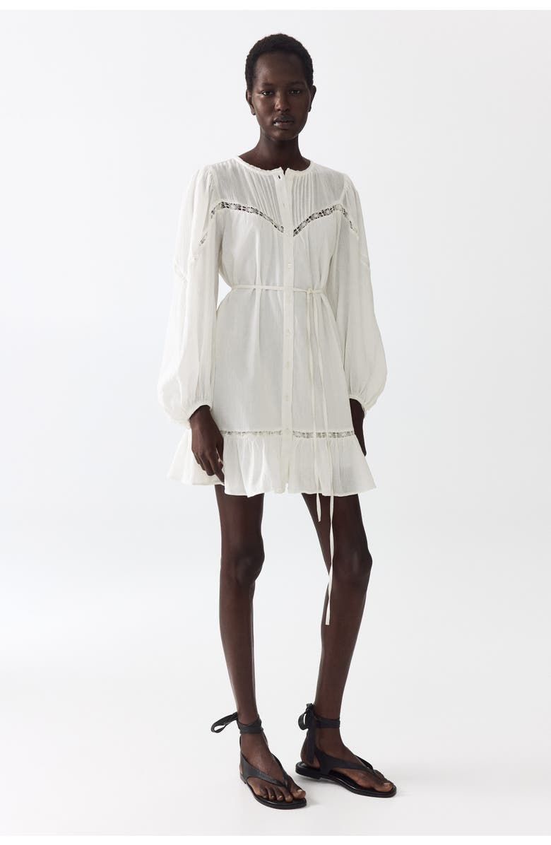H&M Cotton Tunic Dress, Alternate, color, White