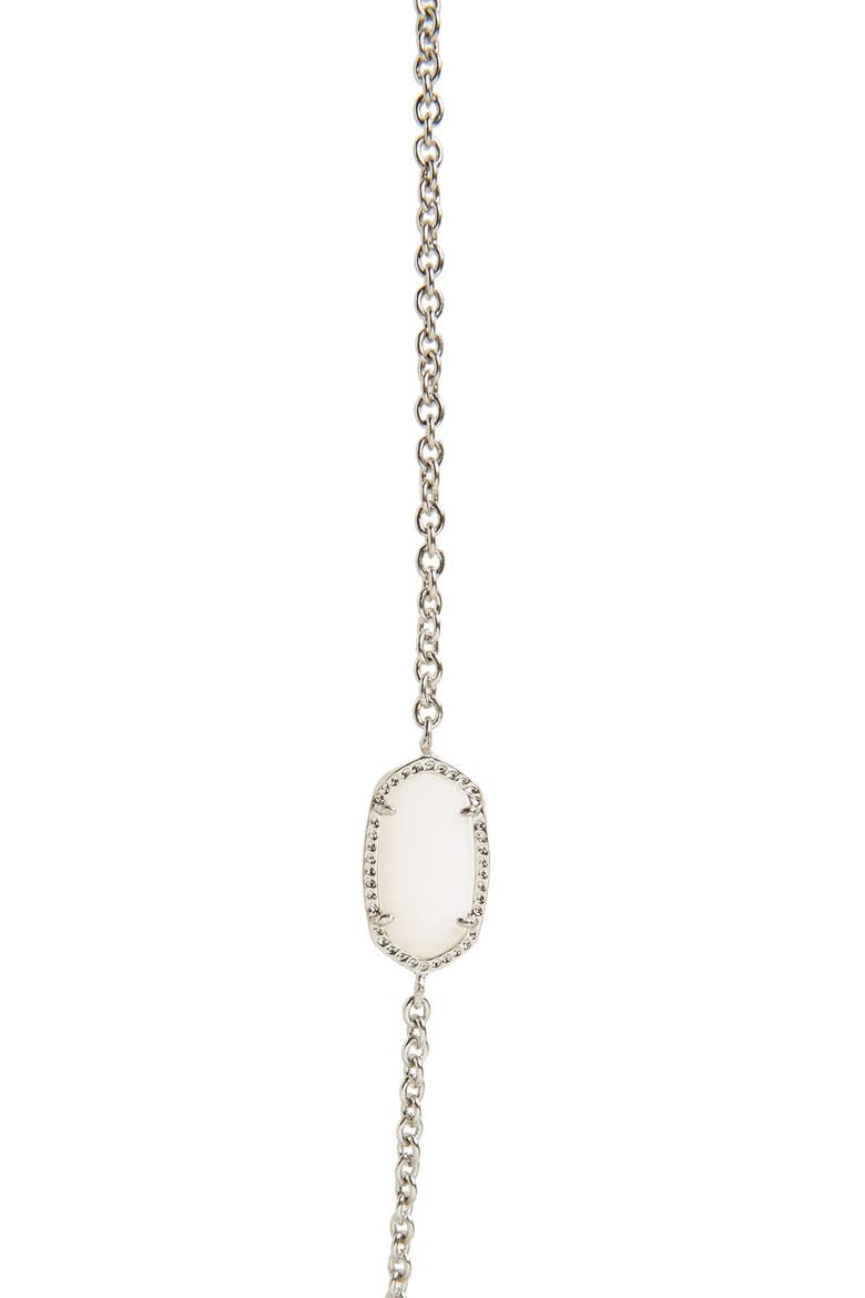'Kelsie' Station Necklace, Alternate, color, WHITE/ SILVER