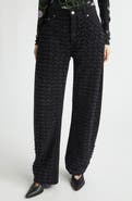 Stella McCartney Relaxed Laser Bouclé Barrel Leg Jeans
