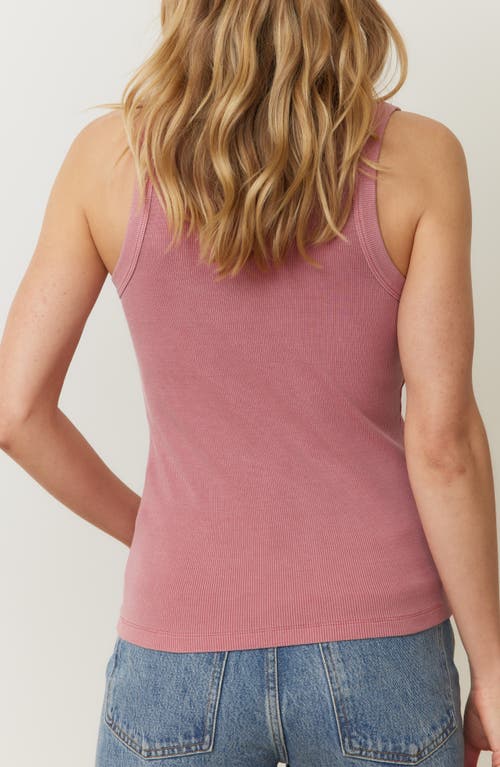 Marine Layer Lexi Sun-in Scoop Neck Rib Tank In Brick