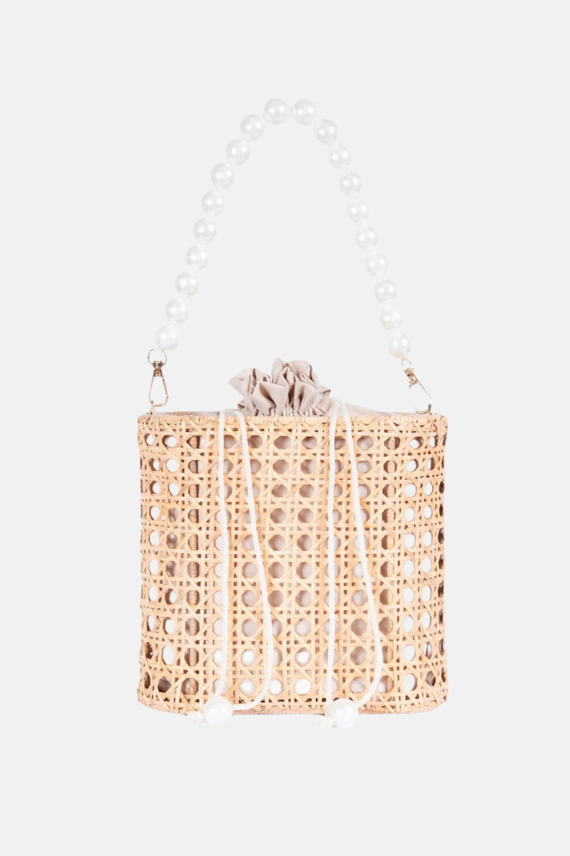 Jelavu Amalfi Wood Bead Handle Cane Satchel Bag, Main, color, 
