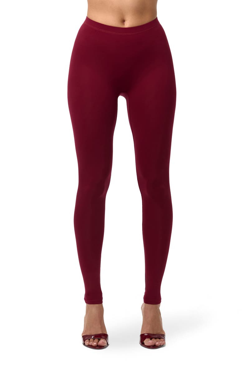 Naked Wardrobe High Waist Leggings, Main, color, Sangria
