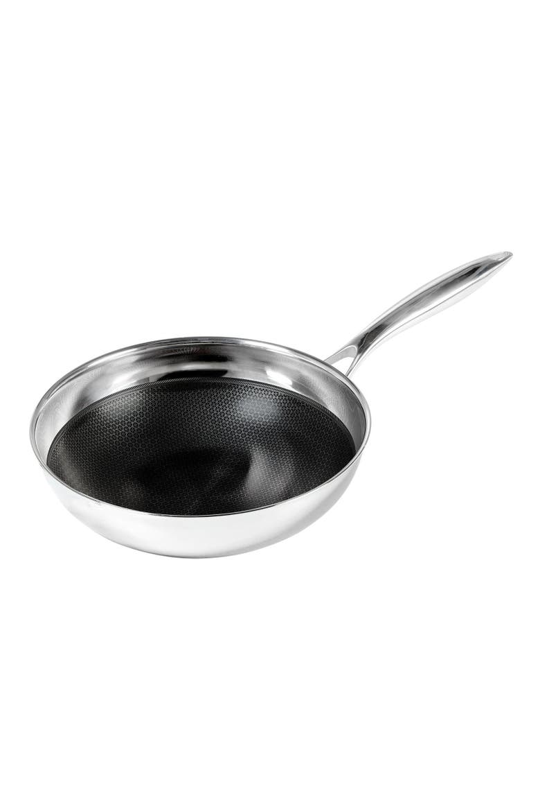 Black Cube 9-1/2 Inch 2.5 Quart Stainless/Nonstick Hybrid Chef's Pan, Main, color, Silver