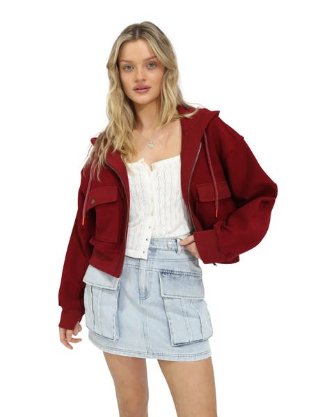 Fireside Cropped Utility Zip Jacket