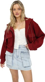 Belle & Bloom Fireside Cropped Utility Zip Jacket