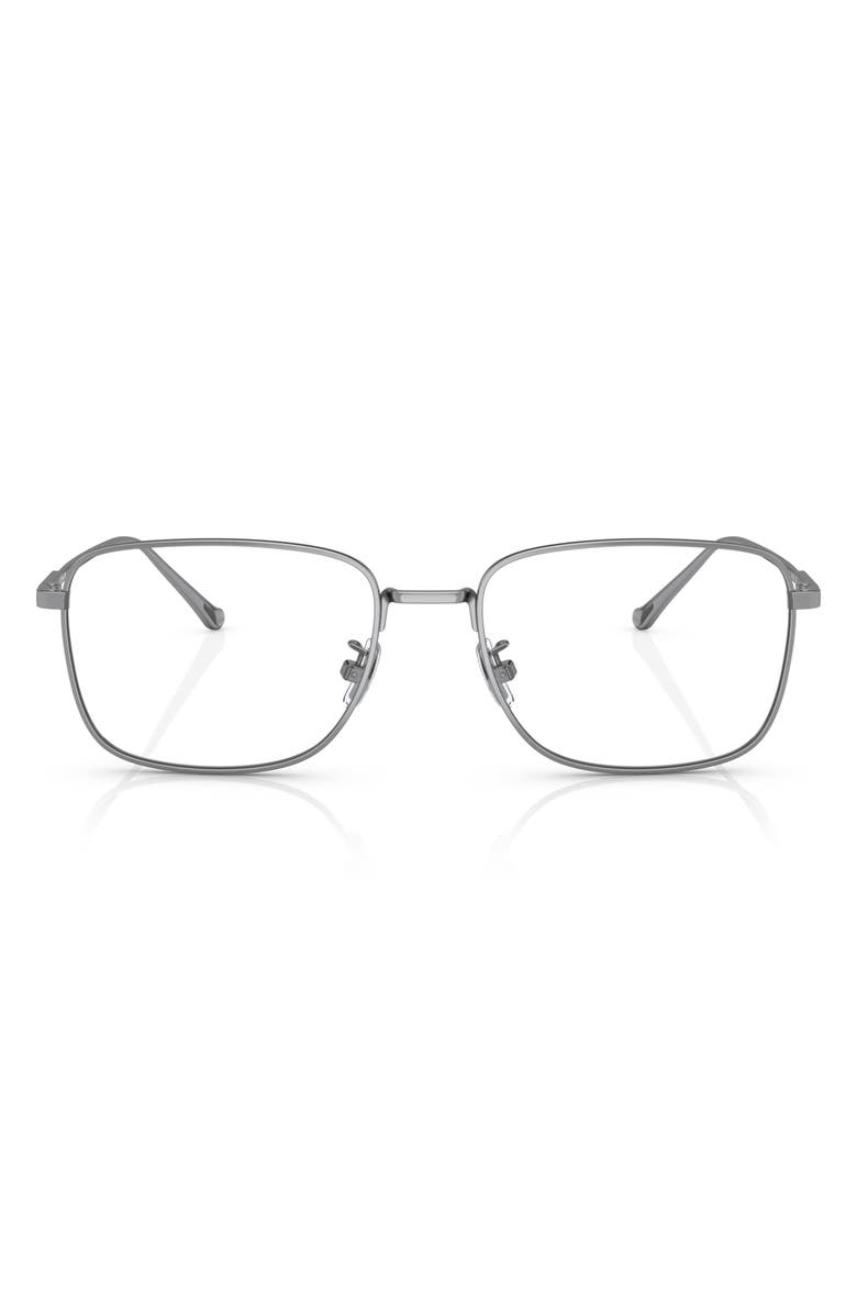 COACH 55mm Square Optical Glasses, Main, color, Gunmetal Titanium / Demo