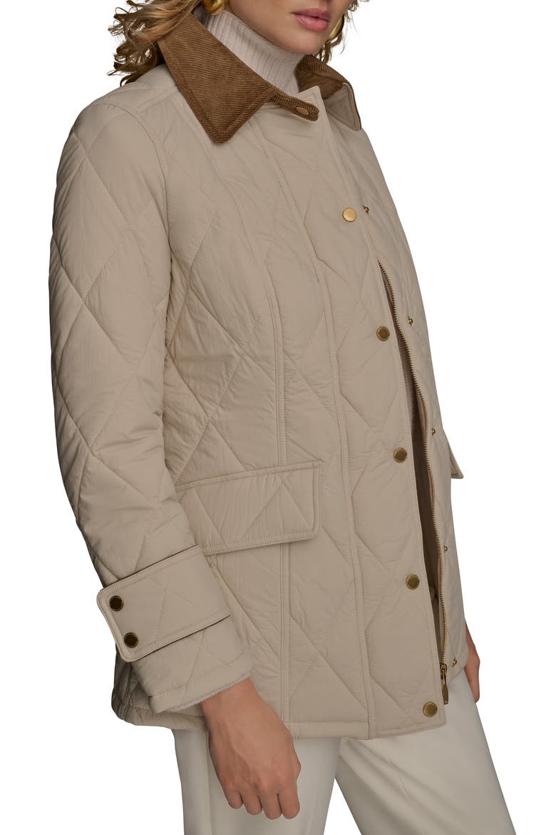 Water Resistant Quilted Barn Jacket, Alternate, color, STONEY BEIGE