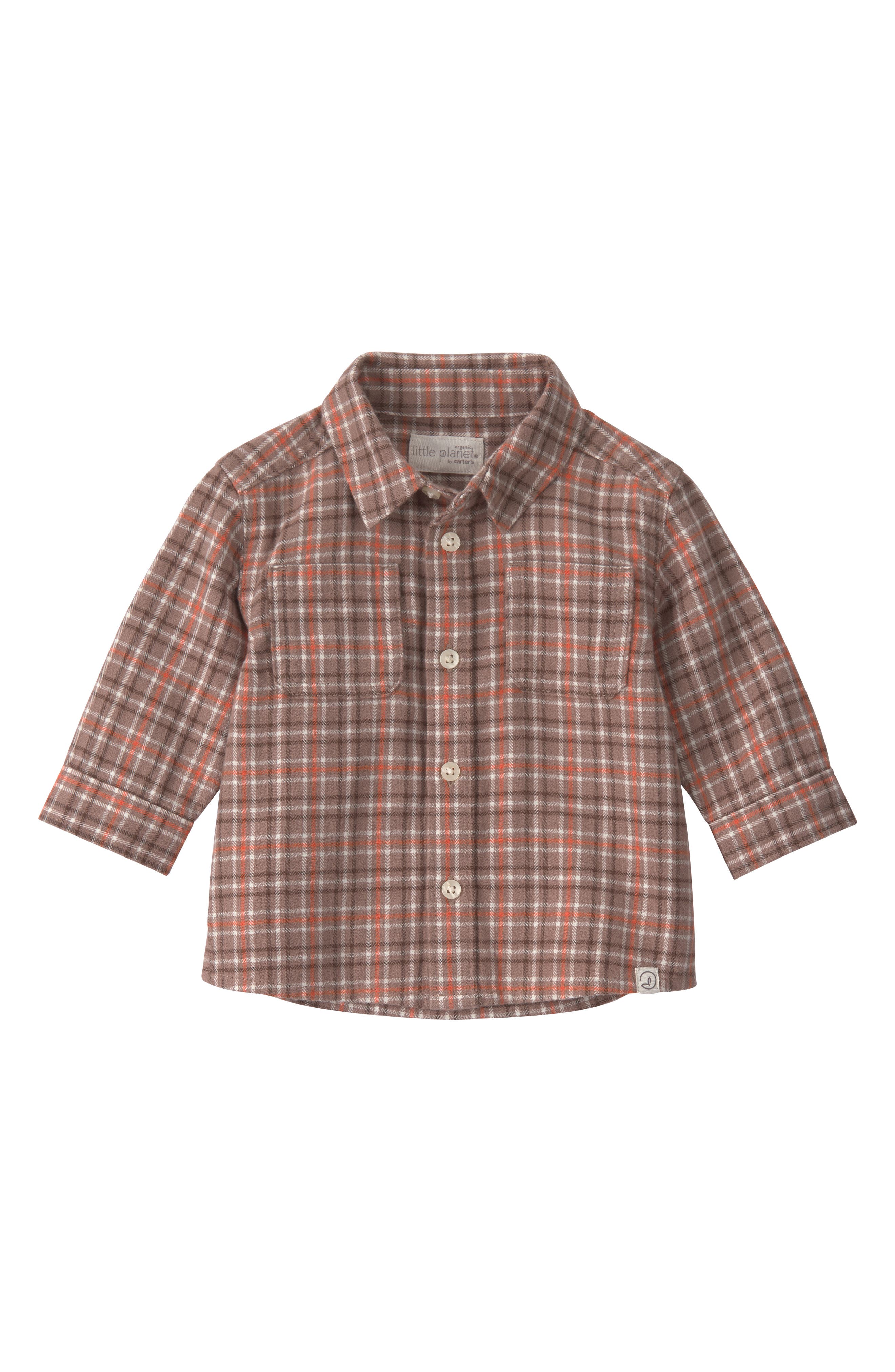 selected LP BROWN PLAID