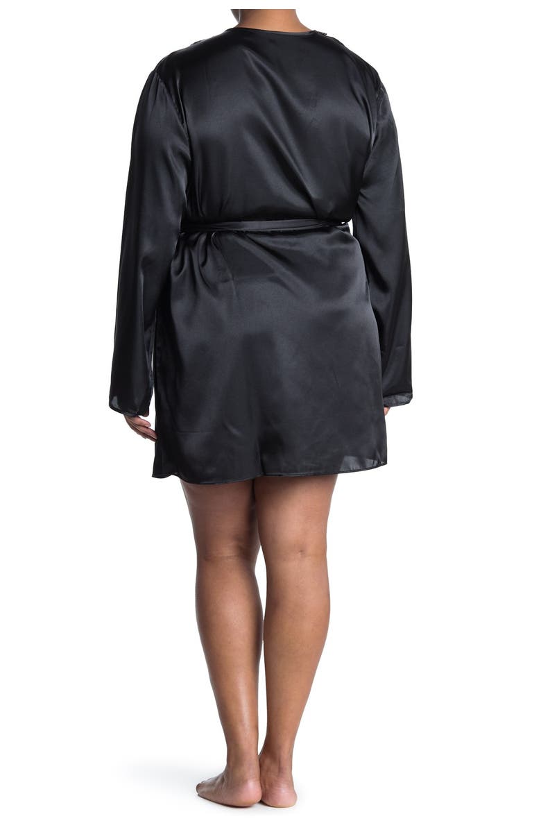 Flora By Flora Nikrooz Stella Satin Waist Tie Robe, Alternate, color, 