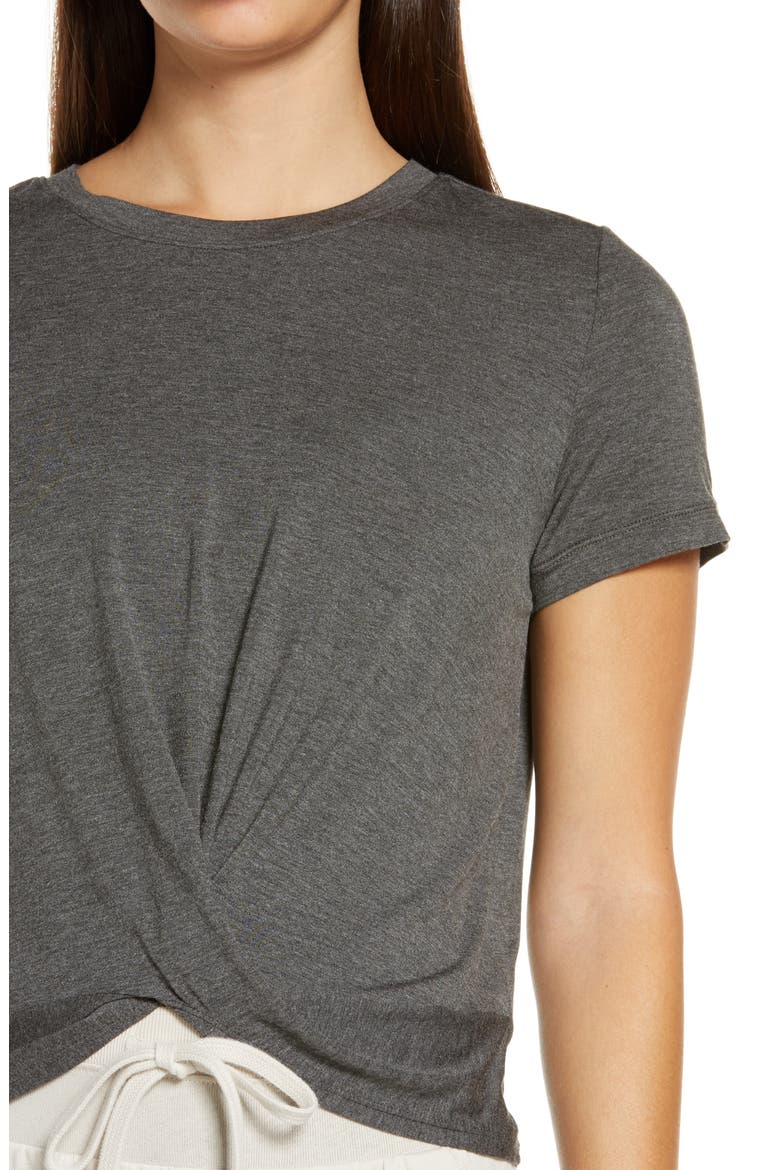 Peaceful Twist T-Shirt, Alternate, color, GREY MEDIUM CHARCOAL HEATHER